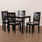 Baxton Studio Jackson Sand Upholstered and Espresso Wood 5-Piece Dining Set 166-10764-8026 - alternate 9